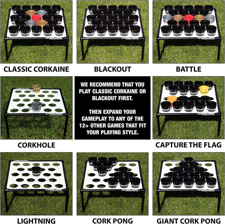 REFURBISHED - Corkaine Lawn Game Set – The Best New Fun Lawn Game Where You Shoot Wine Corks To Win Cups! - Corkaine
